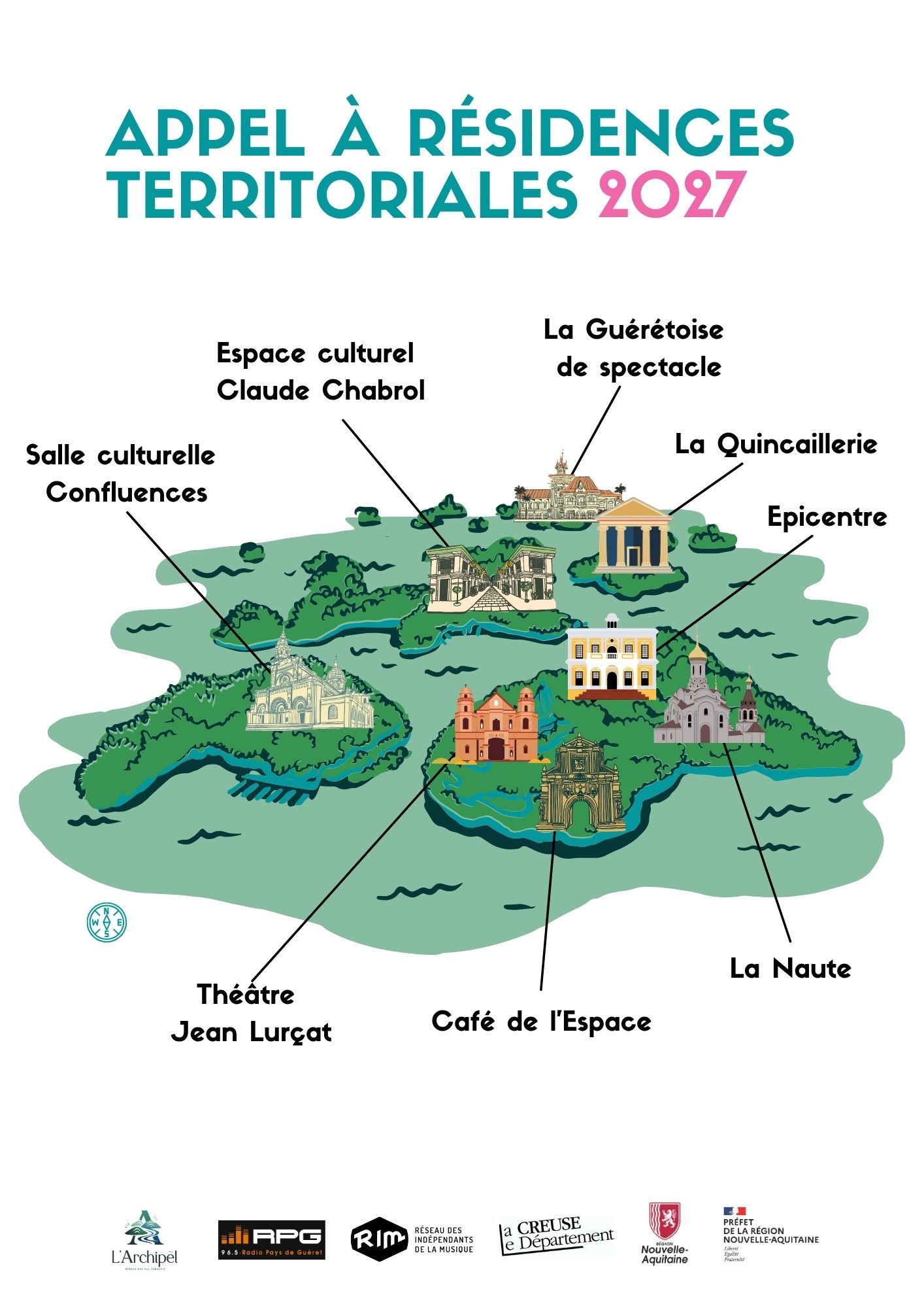 Affiche appel à candidature résidences territoriales 2027