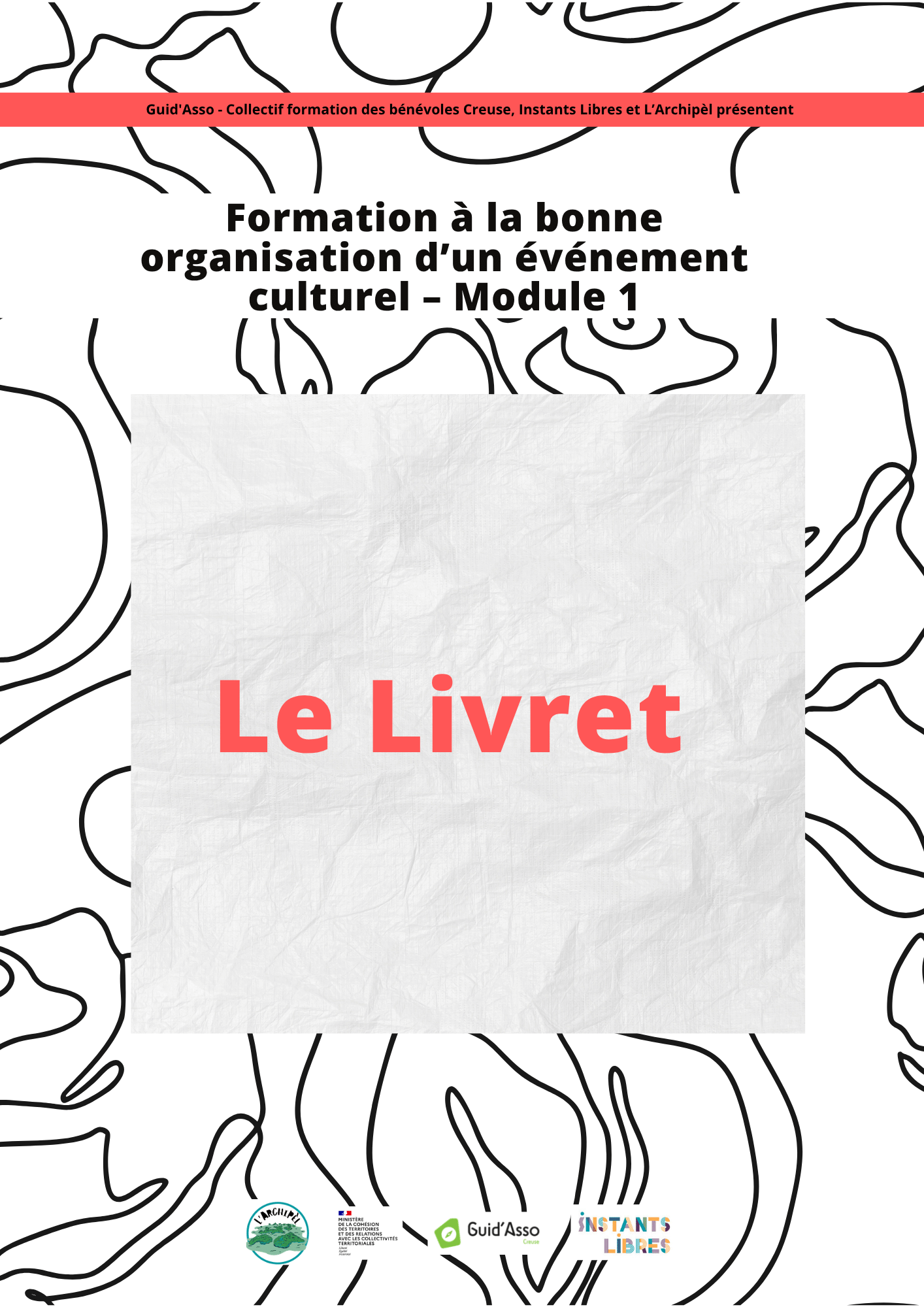 1ère de couverture du Livret Formation à la bonne organisation d'un événement culturel - Module 1